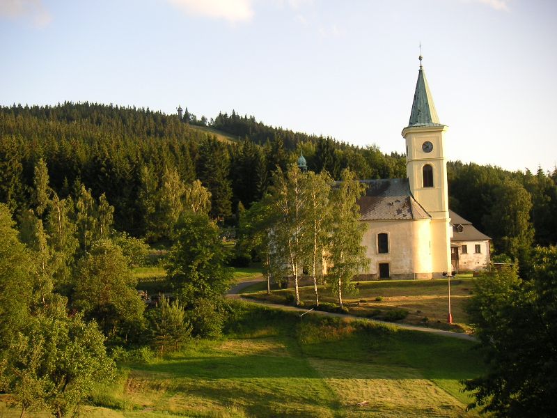 Albrechtice v Jizerských horách, kostel, 6.července 2004