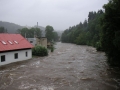 Rozvodněná Jizera v Jablonečku, 7.srpna 2006